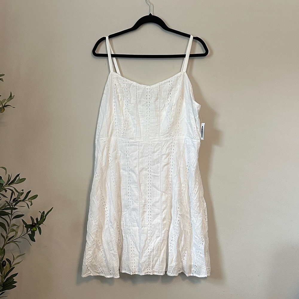 Old Navy White Smocked Cami